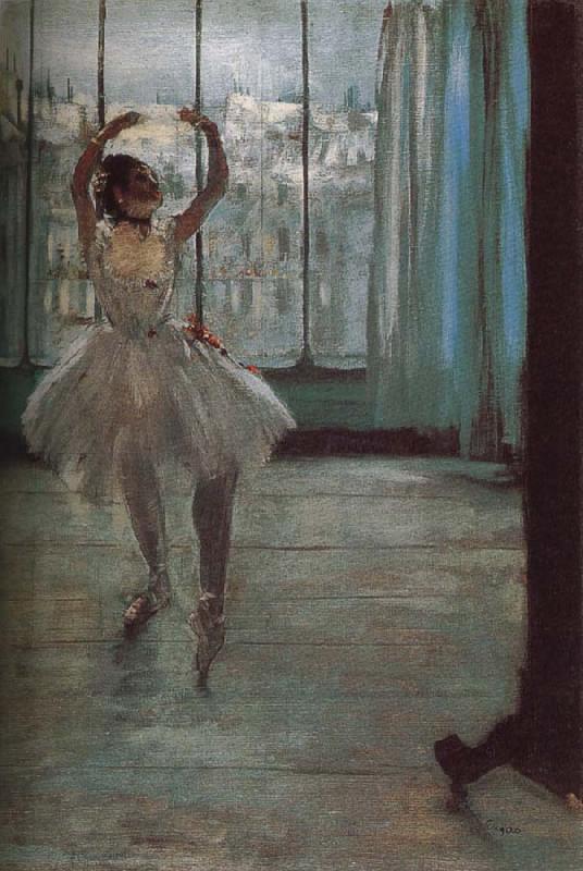 Edgar Degas Dance doing pose oil painting image